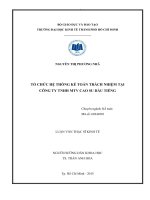 Tổ chức hệ thống kế toán trách nhiệm tại công ty TNHH MTV cao su dầu tiếng 