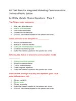 60 test bank for integrated marketing communications 3rd asia pacific edition 