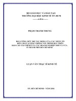 Đo lường mức độ tác động của các nhân tố đến chất lượng thông tin trình bày trên báo cáo tài chính của các doanh nghiệp nhỏ và vừa ở thành phố hồ chí minh 