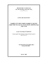 Luận văn thạc sỹ kinh tế Nghiên cứu phát triển nghiệp vụ quyền chọn tiền tệ tại các ngân hàng thương mại Việt Nam