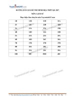 Hướng dẫn giải đề thi minh hoạ THPT QG 2017 môn lịch sử