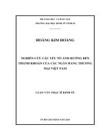 Nghiên cứu các yếu tố ảnh hưởng đến thanh khoản của các ngân hàng thương mại việt nam 