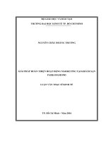 Giải pháp hoàn thiện hoạt động marketing tại khách sạn park diamond 