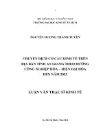 Chuyển dịch cơ cấu kinh tế trên địa bàn tỉnh an giang theo hướng công nghiệp hóa   hiện đại hóa đến năm 2025 