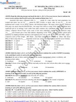 Đề thi thử THPT Quốc gia 2017 môn Anh  THPT Chuyên KHTN lần 2  