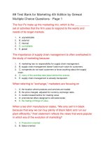 89 test bank for marketing 4th edition by grewal multiple choice questions