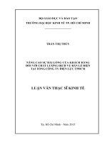 Nâng cao sự hài lòng của khách hàng đối với chất lượng dịch vụ bán lẻ điện tại tổng công ty điện lực thành phố hồ chí minh 