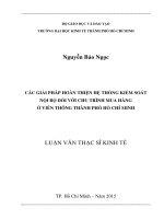 Các giải pháp hoàn thiện hệ thống kiểm soát nội bộ đối với chu trình mua hàng ở viễn thông TPHCM 