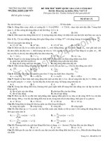 Đề thi thử THPT Quốc gia 2017 môn Lý  Chuyên ĐH Vinh lần 1  