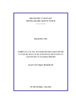 Nghiên cứu các yếu tố ảnh hưởng đến chậm tiến độ và vượt dự toán các dự án do sở xây dựng long an làm chủ đầu tư giai đoạn 2010 2014 