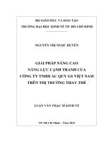 Giải pháp nâng cao năng lực cạnh tranh của công ty TNHH ắc quy GS việt nam trên thị trường thay thế 