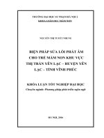 Biện pháp sửa lỗi phát âm cho trẻ mầm non khu vực thị trấn yên lạc   huyện yên lạc   tỉnh vĩnh phúc 