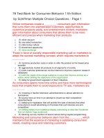 76 test bank for consumer behavior 11th edition