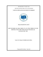 Phân tích hiệu quả hoạt động của các công trình cấp nước sinh hoạt nông thôn trên địa bàn tỉnh đắc lắc giai đoạn 2010   2014 