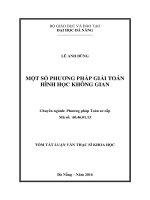 Một số phương pháp giải toán hình học không gian 