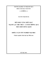 Rèn khả năng diễn đạt mạch lạc cho trẻ 5 - 6 tuổi qua trò chơi đóng kịch