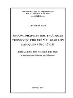 Phương pháp dạy học trực quan trong việc cho trẻ mẫu giáo lớn làm quen với chữ cái