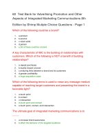 60  test bank for advertising promotion and other aspects of integrated marketing communications 8th 