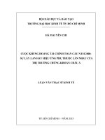 Cuộc khủng hoảng tài chính toàn cầu năm 2008 sự lây lan hay hiệu ứng phụ thuộc lẫn nhau của thị trường chứng khoán châu á 