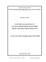 Cách tiếp cận đại số gia tử xây dựng hệ hỗ trợ ra quyết định trong chẩn đoán bệnh viêm gan b 