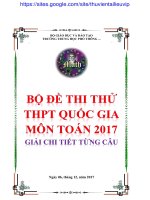 Bộ đề thi thử THPT quốc gia toán giải chi tiết từng câu