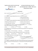 Đề thi thử môn vật lý năm 2017 trường Chuyên Nguyễn Trãi (có lời giải)