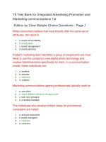 75 test bank for integrated advertising promotion and marketing communications 1st 