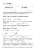 Đề thi thử môn hoá học năm 2017 trường chuyên tự nhiên lần 3 (có lời giải)