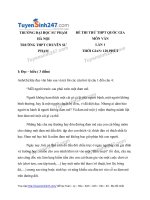 Đề thi thử môn ngữ văn năm 2017 trường chuyên đại học sư phạm lần 1 (có lời giải)  