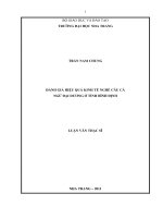 Luận văn Thạc sỹ Đánh giá hiệu quả kinh tế nghề câu cá ngừ đại dương ở tỉnh Bình Định