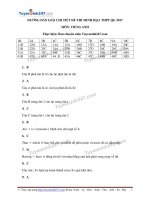 Hướng dẫn giải đề thi minh hoạ THPT QG 2017 môn tiếng anh