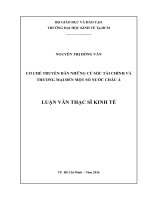 Cơ chế truyền dẫn những cú sốc tài chính và thương mại đến một số nước châu á 