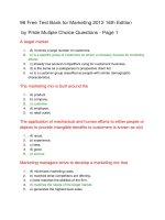 96 free test bank for marketing 2012 16th edition 