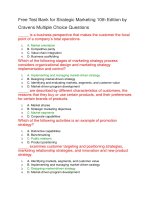 Free test bank for strategic marketing 10th edition by 