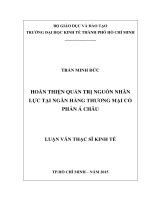 Hoàn thiện quản trị nguồn nhân lực tại ngân hàng thương mại cổ phần á châu 