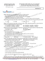 Đề thi thử môn sinh học năm 2017 trường chuyên Vinh (có lời giải)