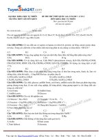 Đề thi thử môn hoá học năm 2017 trường chuyên tự nhiên lần 2 (có lời giải)