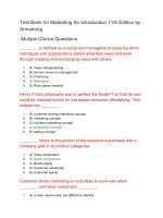 Test bank for marketing an introduction 11th edition by armstrong 