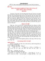 skkn một vài kinh nghiệm về bài tập củng cố môn TV lớp 1 