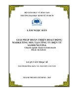 Giải pháp hoàn thiện hoạt động marketing tại công ty điện tử samsung vina 