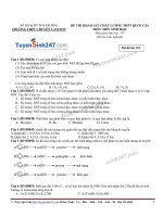 Đề thi thử môn sinh học năm 2017 trường chuyên Lam Sơn (có lời giải)