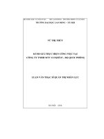 Đánh giá thực hiện công việc tại Công ty TNHH MTV Cơ khí 25 – Bộ Quốc phòng (LV thạc sĩ)