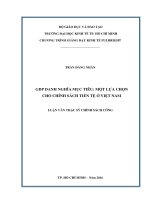 GDP danh nghĩa mục tiêu một lựa chọn cho chính sách tiền tệ ở việt nam 
