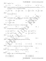 Tổng hợp nguyên hàm tích phân và ứng dụng