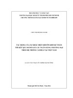 Tác động của sự khác biệt khuôn khổ kế toán tới kết quả đánh giá các ngân hàng thương mại theo hệ thống camels tại việt nam 