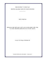 Mối quan hệ nhân quả giữa sản lượng điện tiêu thụ và tăng trưởng kinh tế ở các nước asean 