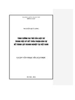 Luận văn Thạc sĩ Luật học Tăng cường vai trò của Luật sư trong việc ký kết thỏa thuận dân sự để thành lập doanh nghiệp tại Việt Nam