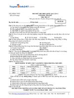 Đề thi thử môn địa lý năm 2017 trường chuyên Hạ Long lần 2 (có lời giải)  