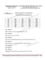 Hướng dẫn giải đề thi minh hoạ THPT QG lần 2 năm 2017 môn vật lý