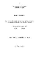 Ứng dụng điều khiển mờ PID cho hệ thống trung hòa độ ph nước mía của nhà máy đường